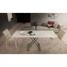 Mesa de centro transformável moderna em madeira e metal made in Italy - Gabri Viadurini