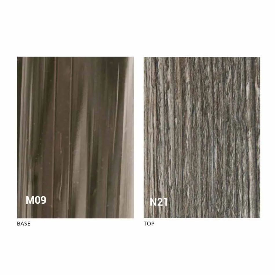 Mesa de centro transformável moderna em madeira e metal made in Italy - Gabri Viadurini