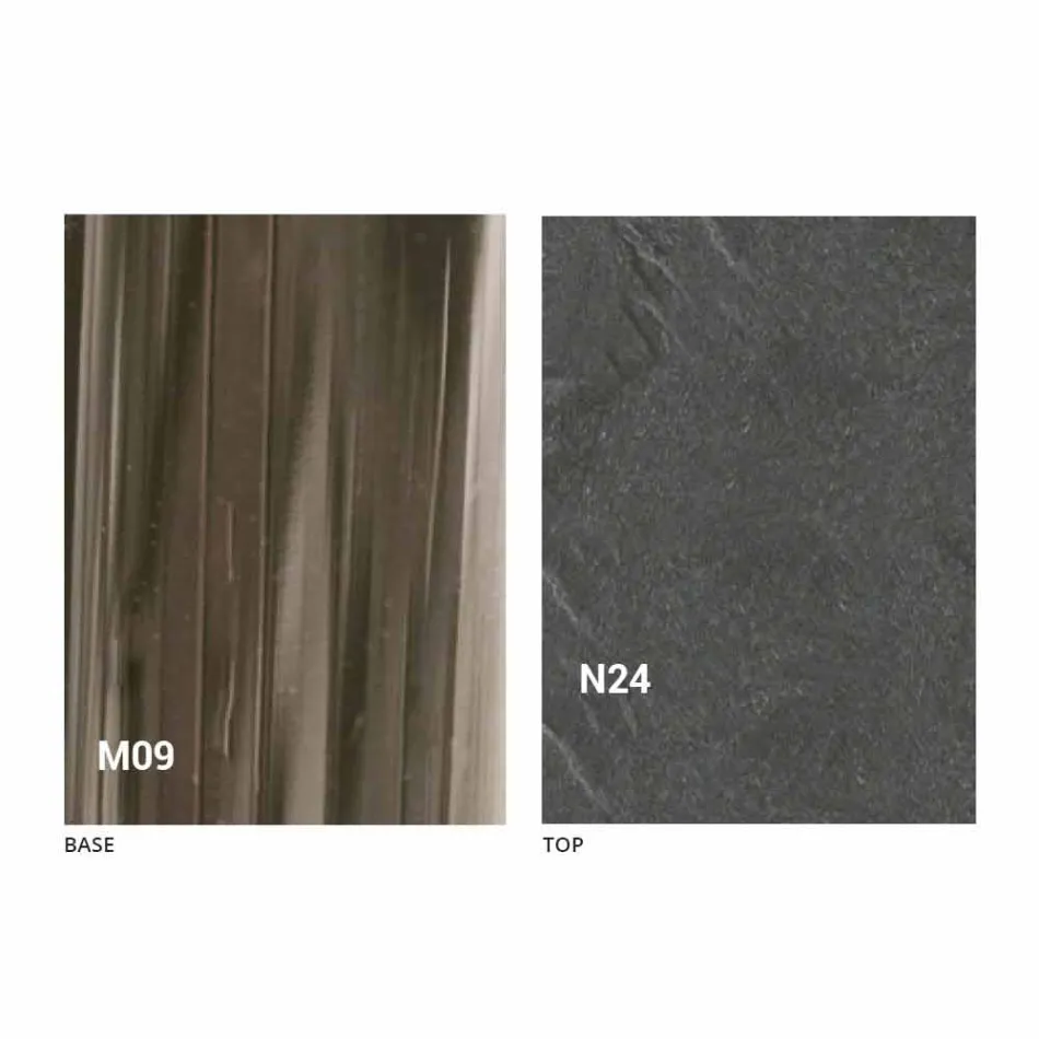 Mesa de centro transformável moderna em madeira e metal made in Italy - Gabri Viadurini