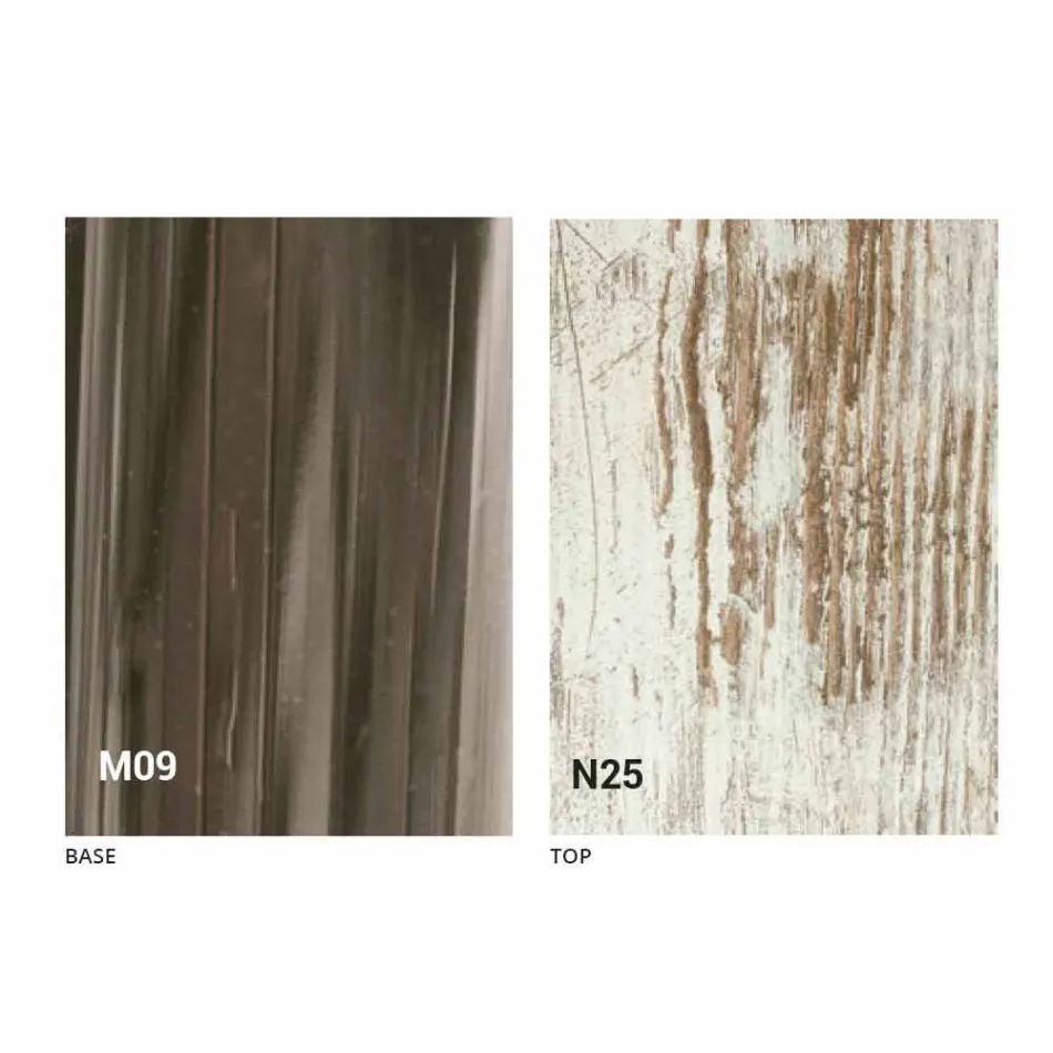 Mesa de centro transformável moderna em madeira e metal made in Italy - Gabri Viadurini