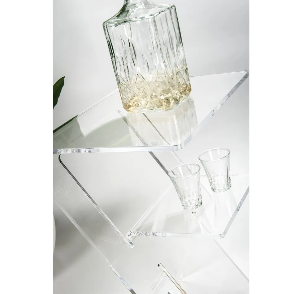 Mesa para Sofá em Plexiglass Transparente Interior ou Exterior - Platano Viadurini