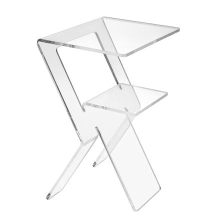Mesa para Sofá em Plexiglass Transparente Interior ou Exterior - Platano Viadurini