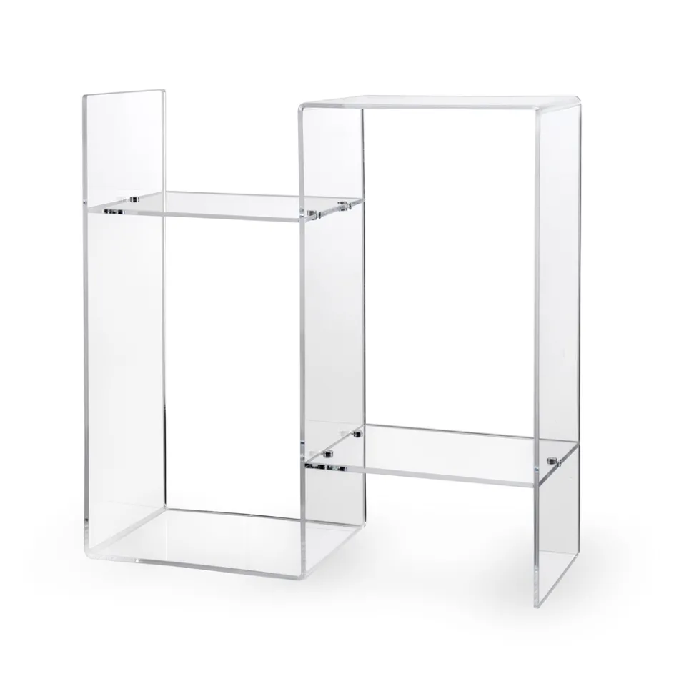 Mesa de Sofá em Plexiglass Transparente ou Fume Fabricado na Itália - Janne Viadurini