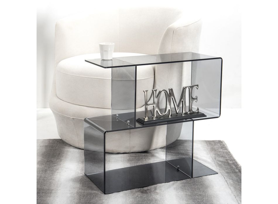Mesa de Sofá em Plexiglass Transparente ou Fume Fabricado na Itália - Janne Viadurini