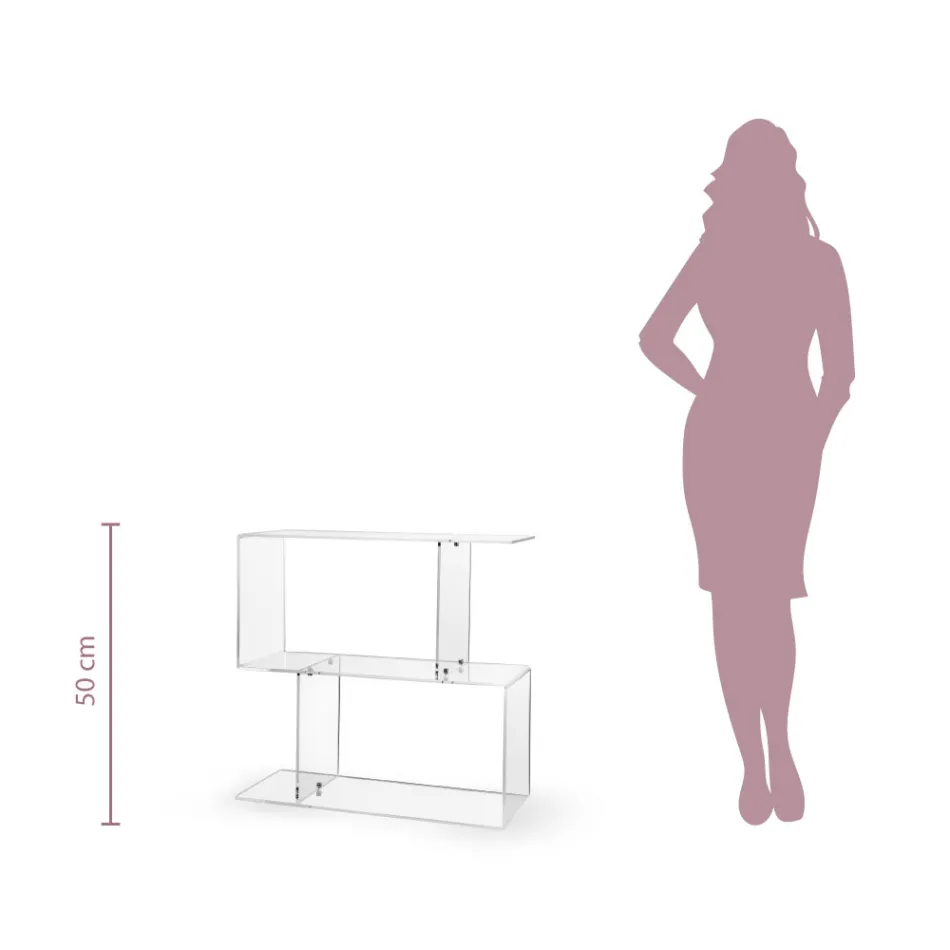 Mesa de Sofá em Plexiglass Transparente ou Fume Fabricado na Itália - Janne Viadurini