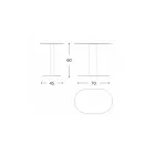 Mesa de centro externa de alumínio e aço fabricada na Itália - Plinto by Varaschin Viadurini