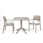 Mesa de centro externa com tampo em polipropileno perfurado - garfo Viadurini