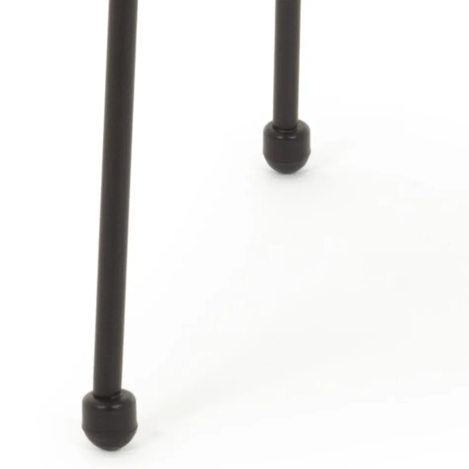 Mesa de centro externa em aço com tampo de vidro de design - Spumolizia Viadurini