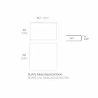 Mesa de centro externa em alumínio e laminado preto quadrado - Suave by Vondom Viadurini