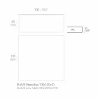 Mesa de centro externa em alumínio e laminado preto quadrado - Suave by Vondom Viadurini