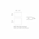 Mesa de centro externa em alumínio e laminado preto quadrado - Suave by Vondom Viadurini