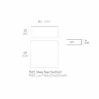 Mesa de centro externa em alumínio e laminado preto quadrado - Suave by Vondom Viadurini