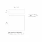 Mesa de centro externa em alumínio e laminado preto quadrado - Suave by Vondom Viadurini