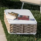 Mesa de Centro Externa em Alumínio e Tecido Feito à Mão - Reda Viadurini