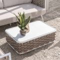 Mesa de Centro Externa em Alumínio e Tecido Feito à Mão - Reda
