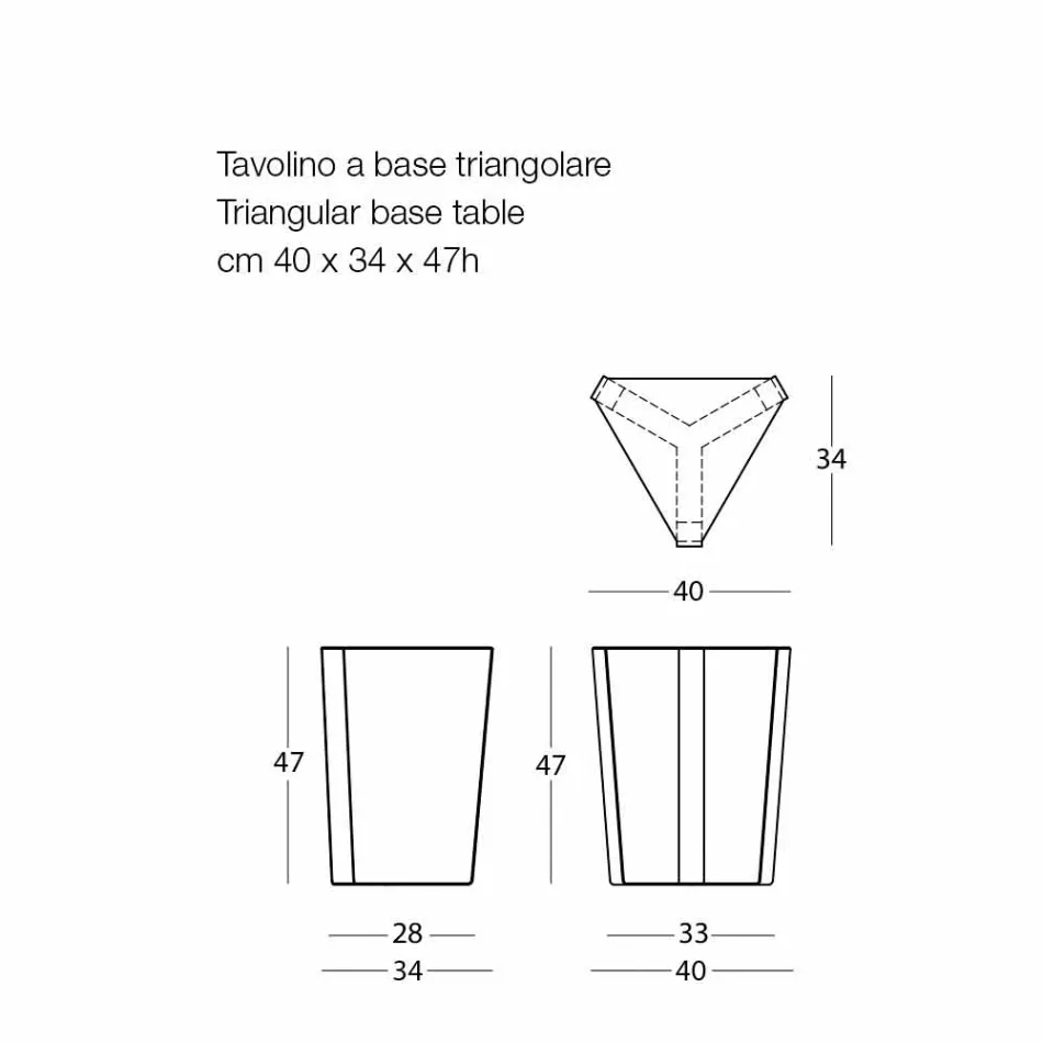 Mesa de centro de metal ao ar livre em várias cores, design italiano moderno - Yasmine Viadurini