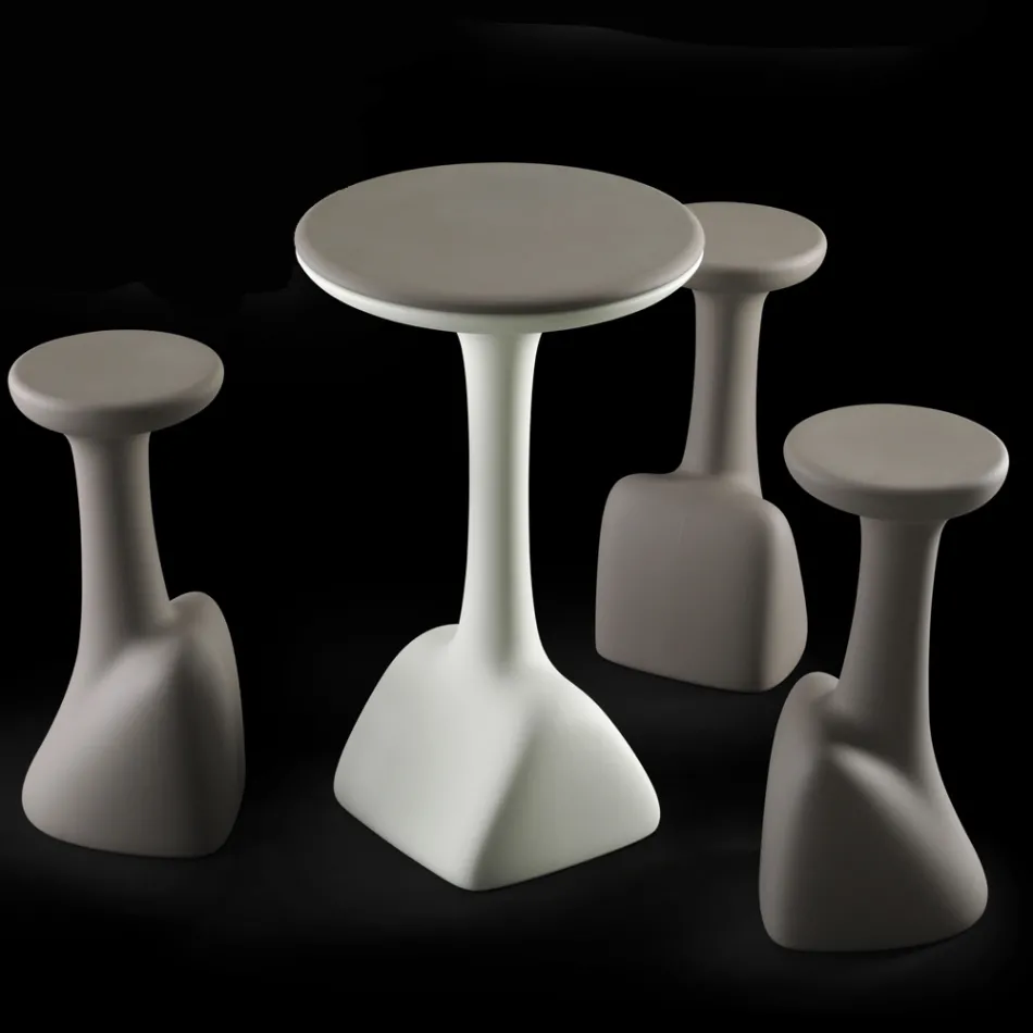 Mesa de centro exterior em polietileno colorido 96 cm Made in Italy - Uliveto Viadurini