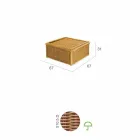 Mesa para exterior feita inteiramente de polietileno trançado mão Matt Viadurini