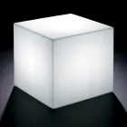 Derti - Mesa de exterior iluminada em polietileno perolado, fabricada na Itália. Viadurini