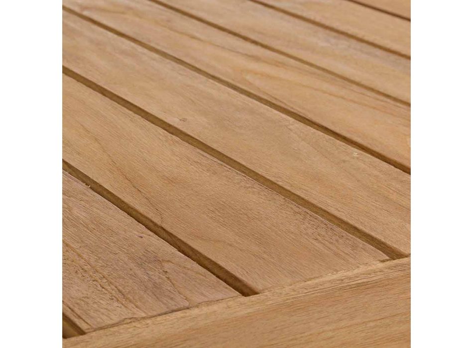 Mesa de exterior para homem, madeira de teca moderna - Luanaedmea Viadurini