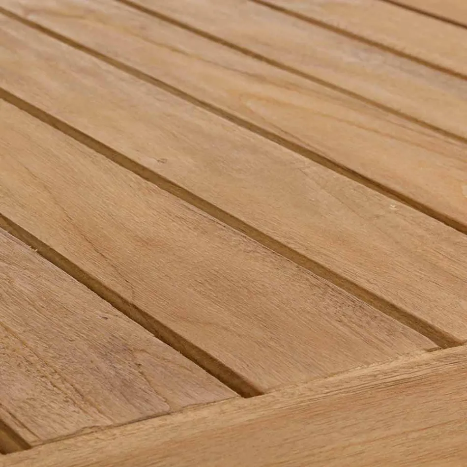 Mesa de exterior para homem, madeira de teca moderna - Luanaedmea Viadurini