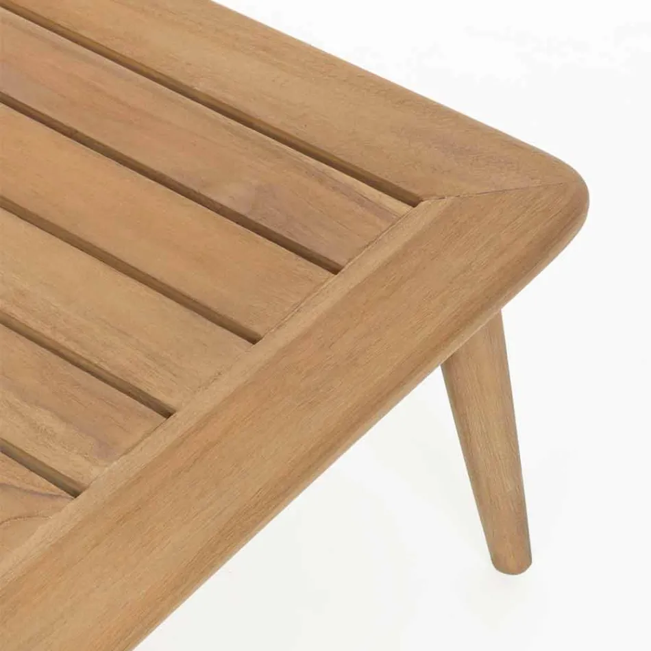 Mesa de exterior para homem, madeira de teca moderna - Luanaedmea Viadurini