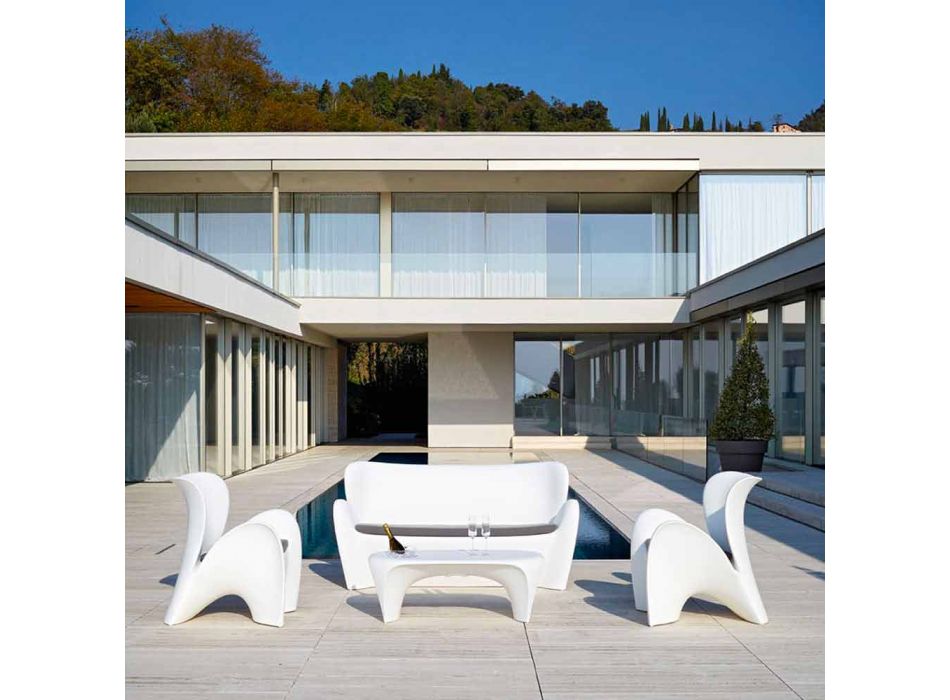 Mesa de centro externa ou interna com Spumantiera, design de 2 peças - Lily by Myyour Viadurini