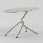 Mesa de centro fina ao ar livre em metal pintado Made in Italy - Lübeck Viadurini