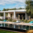 Mesa de centro externa quadrada em alumínio e grés de alta qualidade - Filomena Viadurini