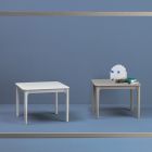 Mesa de centro quadrada ao ar livre em tecnopolímero Made in Italy 2 peças - Dante Viadurini