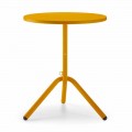 Mesa redonda de metal para exterior e chapa de metal fabricada em Itália - Alberic