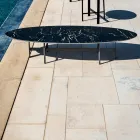 Mesa de centro externa estrutura de aço fabricada na Itália - Begin by Myyour Viadurini