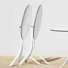 Mesa de centro externa redonda reclinável com 3 pés em alumínio 2 cores - Filomena Viadurini