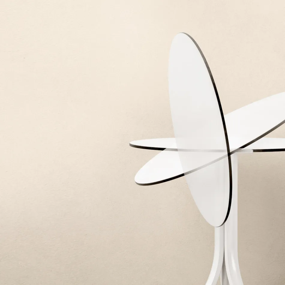 Mesa de centro externa redonda reclinável com 3 pés em alumínio 2 cores - Filomena Viadurini