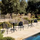 Mesa de centro externa redonda reclinável com 3 pés em alumínio 2 cores - Filomena Viadurini