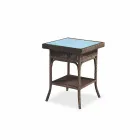 Café Jardim 56x56 cm polietileno tecido à mão Chade Viadurini