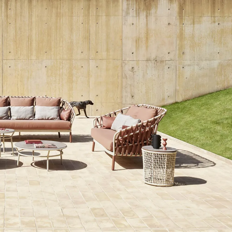 Base de mesa de centro de jardim em alumínio fabricado na Itália - Emma by Varaschin Viadurini