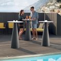 Base de mesa de centro de jardim em polietileno e tampo em HPL Made in Italy - Lucy