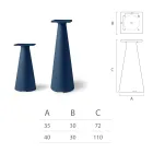 Base de mesa de centro de jardim em polietileno e tampo em HPL Made in Italy - Lucy Viadurini