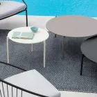 Mesa de centro de jardim em aço de vários tamanhos fabricado na Itália - Sansa Viadurini