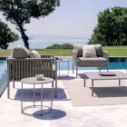 Mesa de centro de jardim em aço galvanizado de vários tamanhos fabricado na Itália - Brienne Viadurini