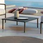 Mesa de centro de jardim em aço galvanizado fabricado na Itália - Arwen Viadurini