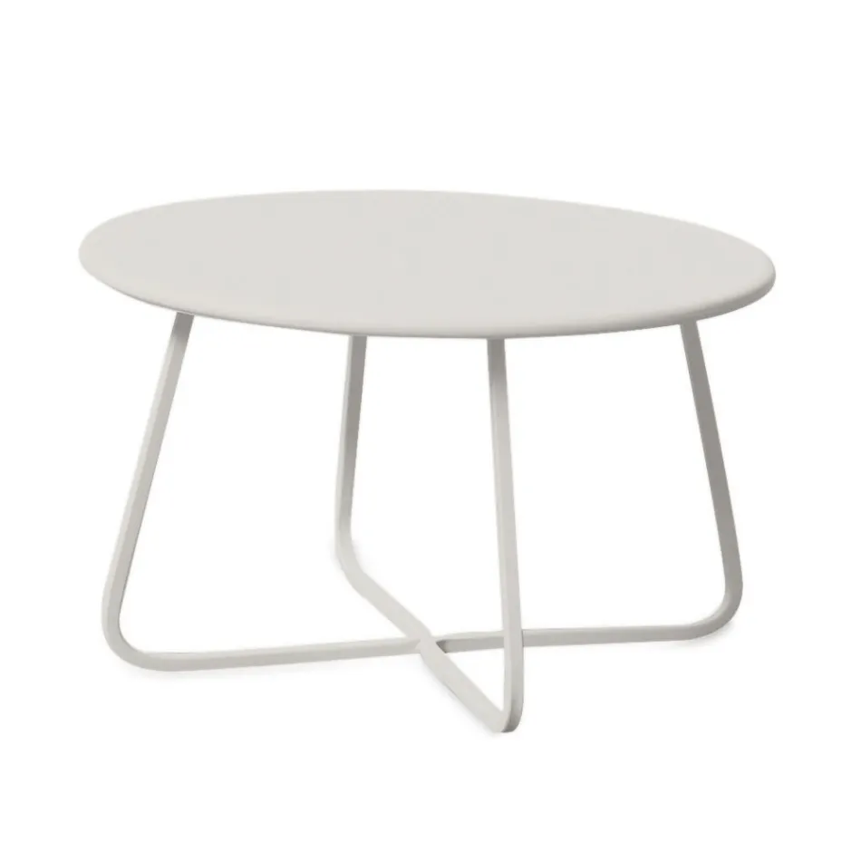 Mesa de centro de jardim em aço galvanizado fabricado na Itália - Brienne Viadurini