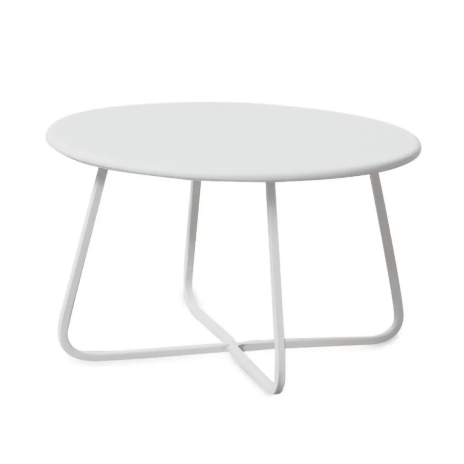 Mesa de centro de jardim em aço galvanizado fabricado na Itália - Brienne Viadurini