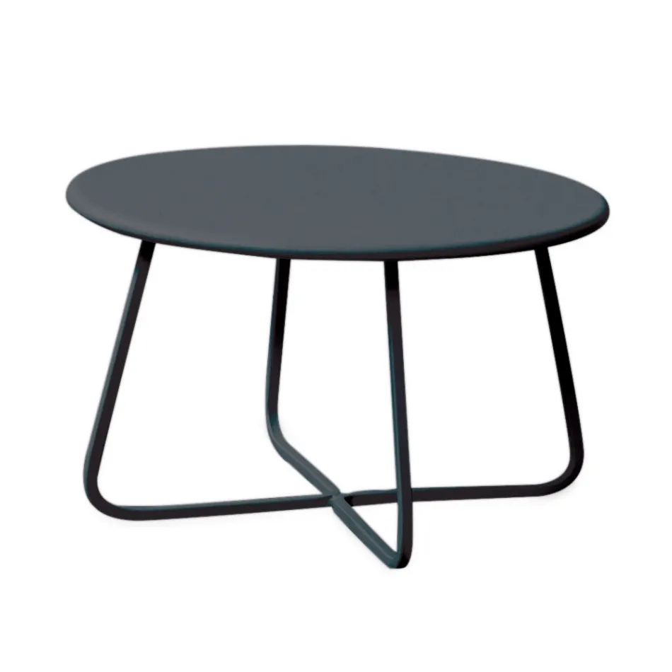 Mesa de centro de jardim em aço galvanizado fabricado na Itália - Brienne Viadurini
