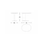 Mesa de centro de jardim de alumínio feita na Itália - Plinto por Varaschin Viadurini