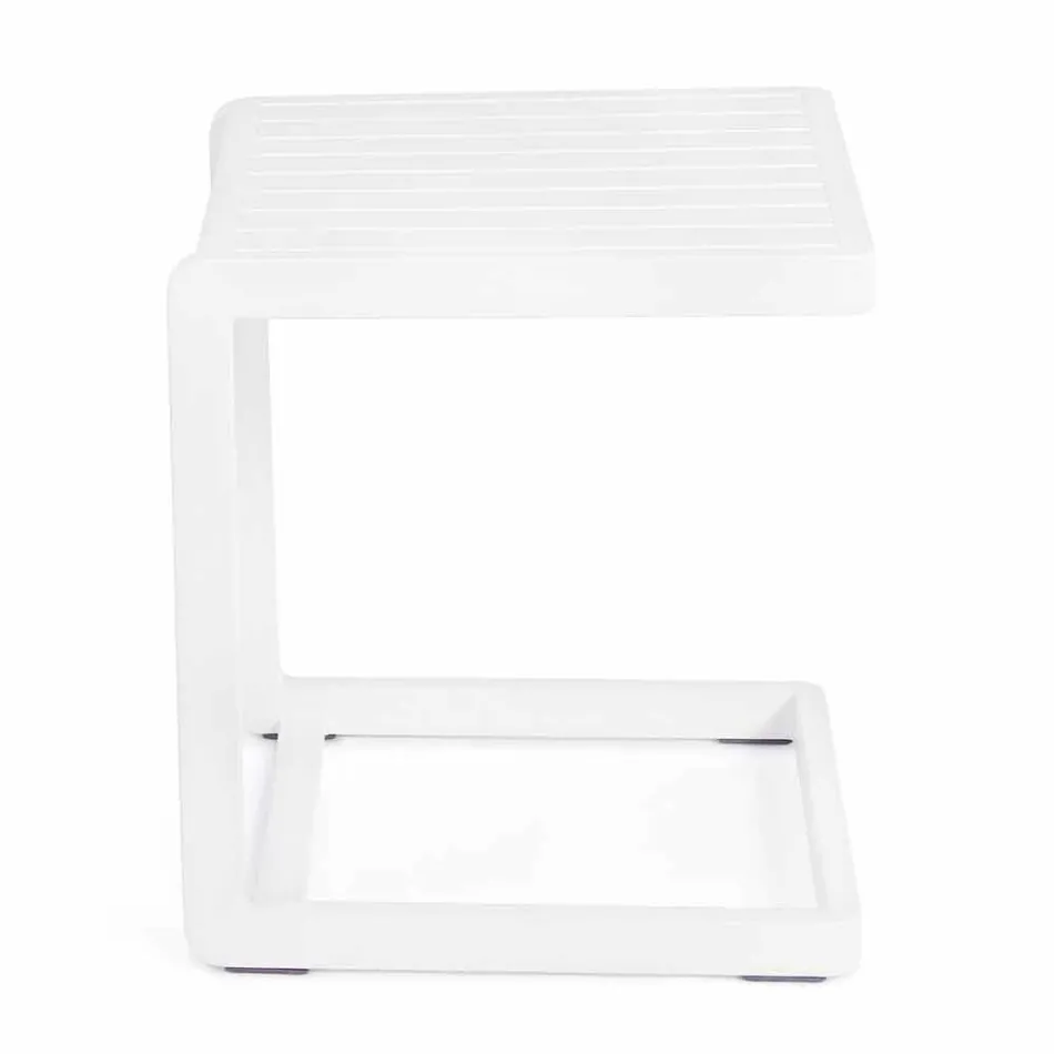 Mesa de centro de jardim em alumínio pintado Homemotion, 2 peças - Rodric Viadurini