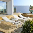 Mesa de Centro de Jardim em Alumínio Pintado, Homemotion, 2 Peças - Rodric Viadurini