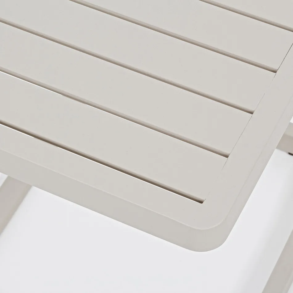 Mesa de Centro de Jardim em Alumínio Pintado, Homemotion, 2 Peças - Rodric Viadurini