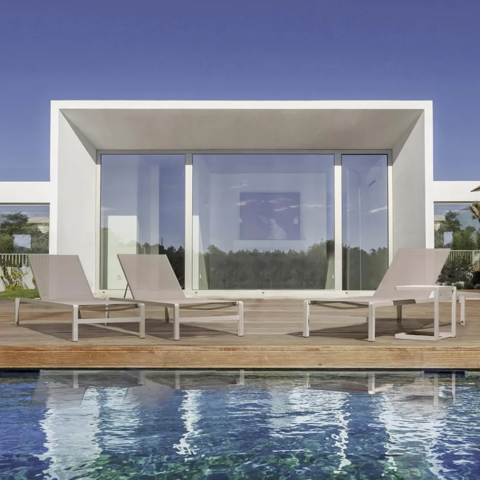 Mesa de Centro de Jardim em Alumínio Pintado, Homemotion, 2 Peças - Rodric Viadurini